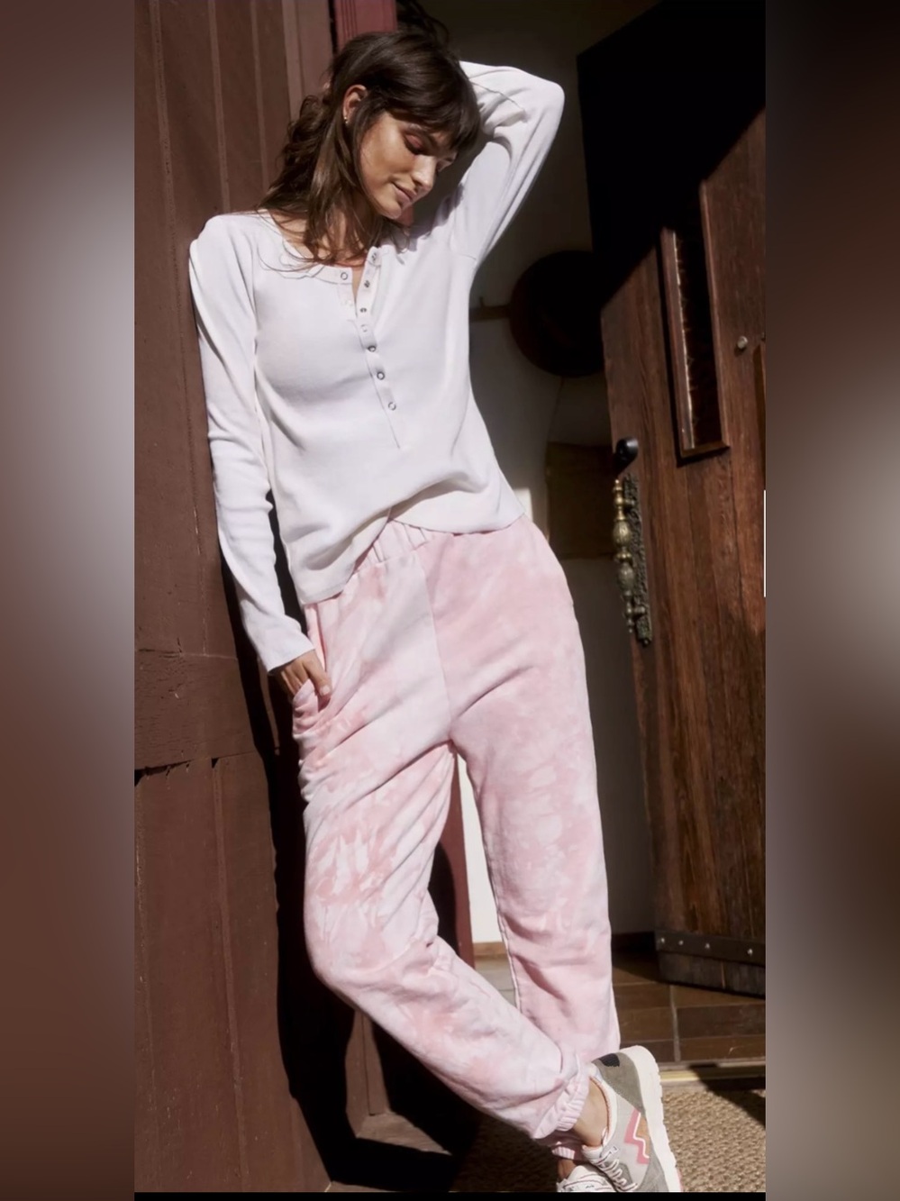 ✅ Fenix Aryah Tie-Dye Joggers | Anthropologie Women's Pink Tie-Dye Jogger Pants